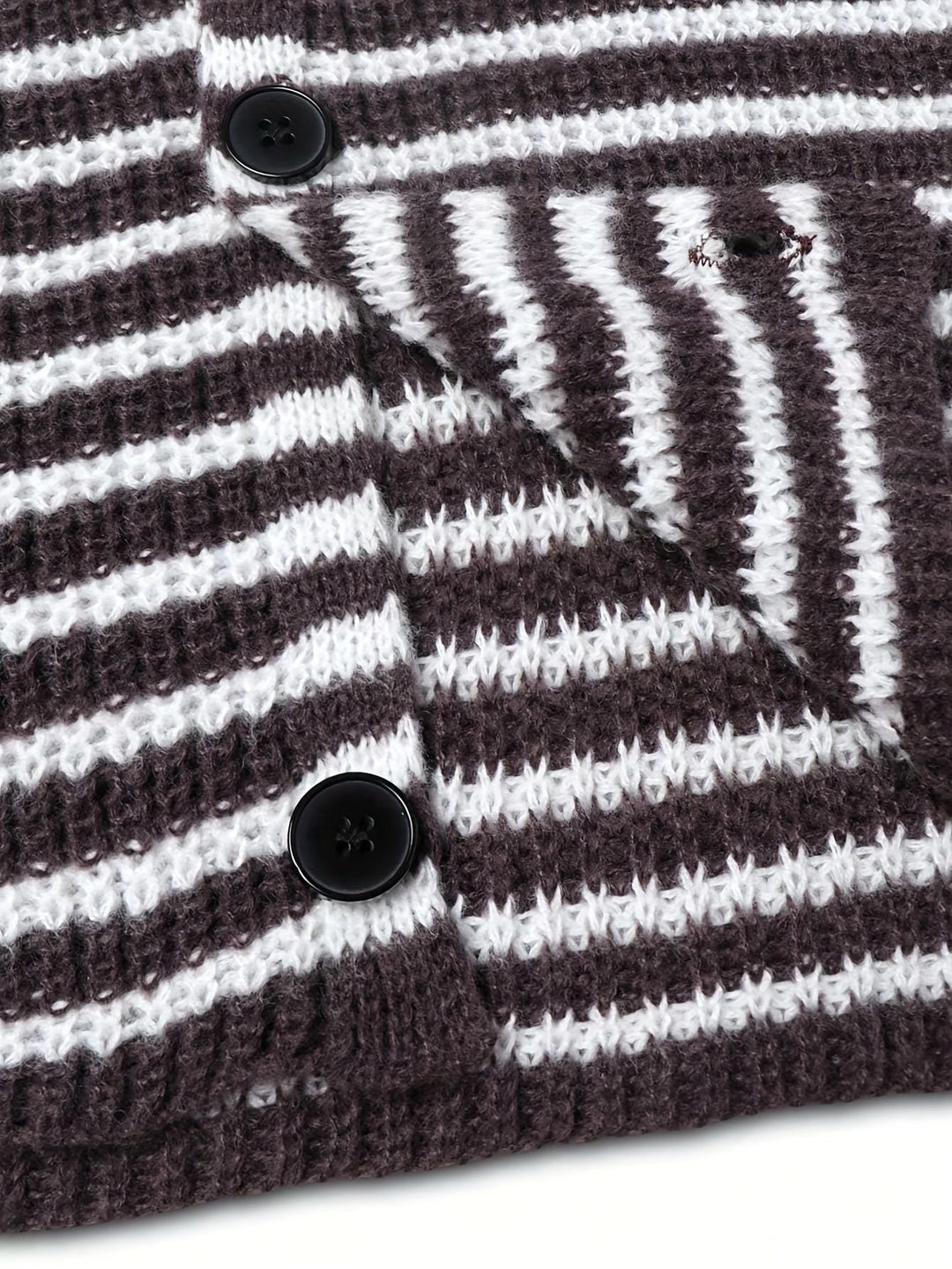 Men’s Striped Crew-Neck Cardigan