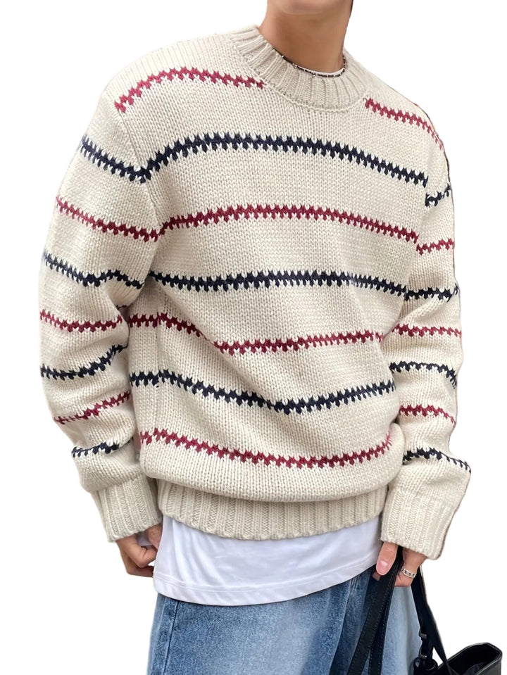 Men’s Textured Crew-Neck Sweater
