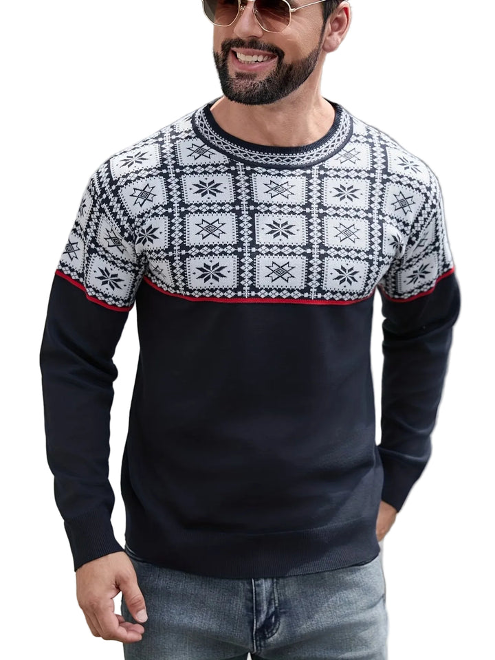 Men’s Two-Part Crewneck Sweater