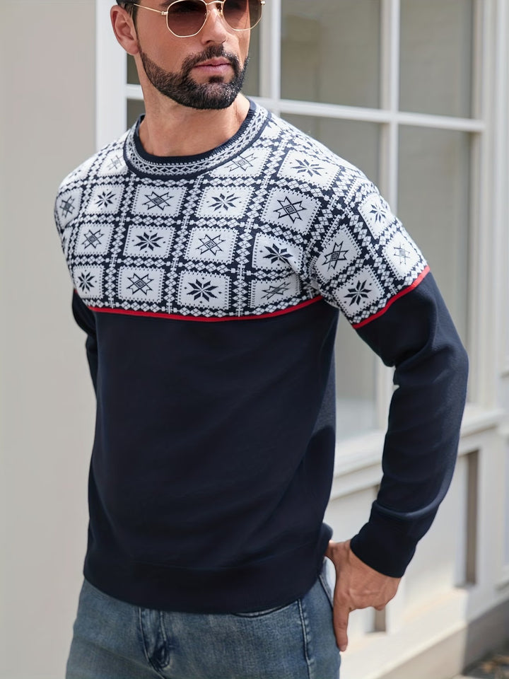 Men’s Two-Part Crewneck Sweater