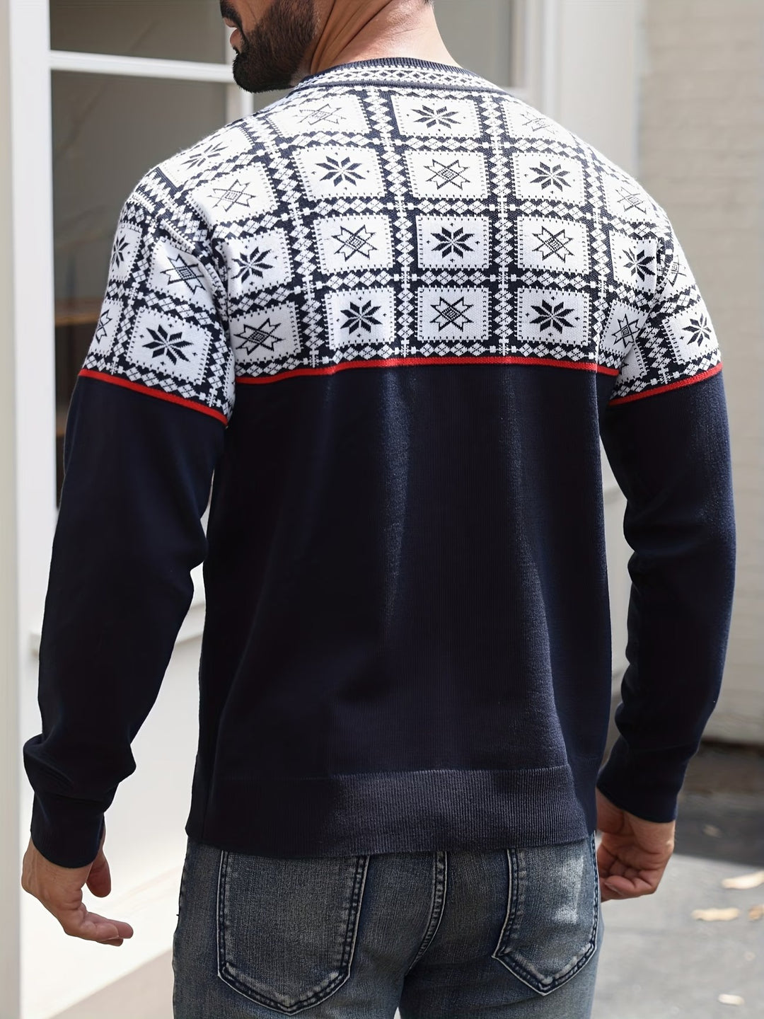 Men’s Two-Part Crewneck Sweater