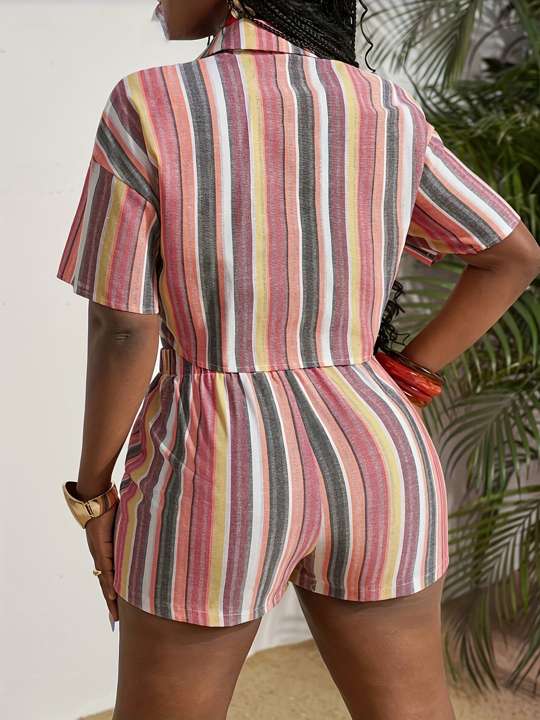 Women’s Two-Piece Striped Set